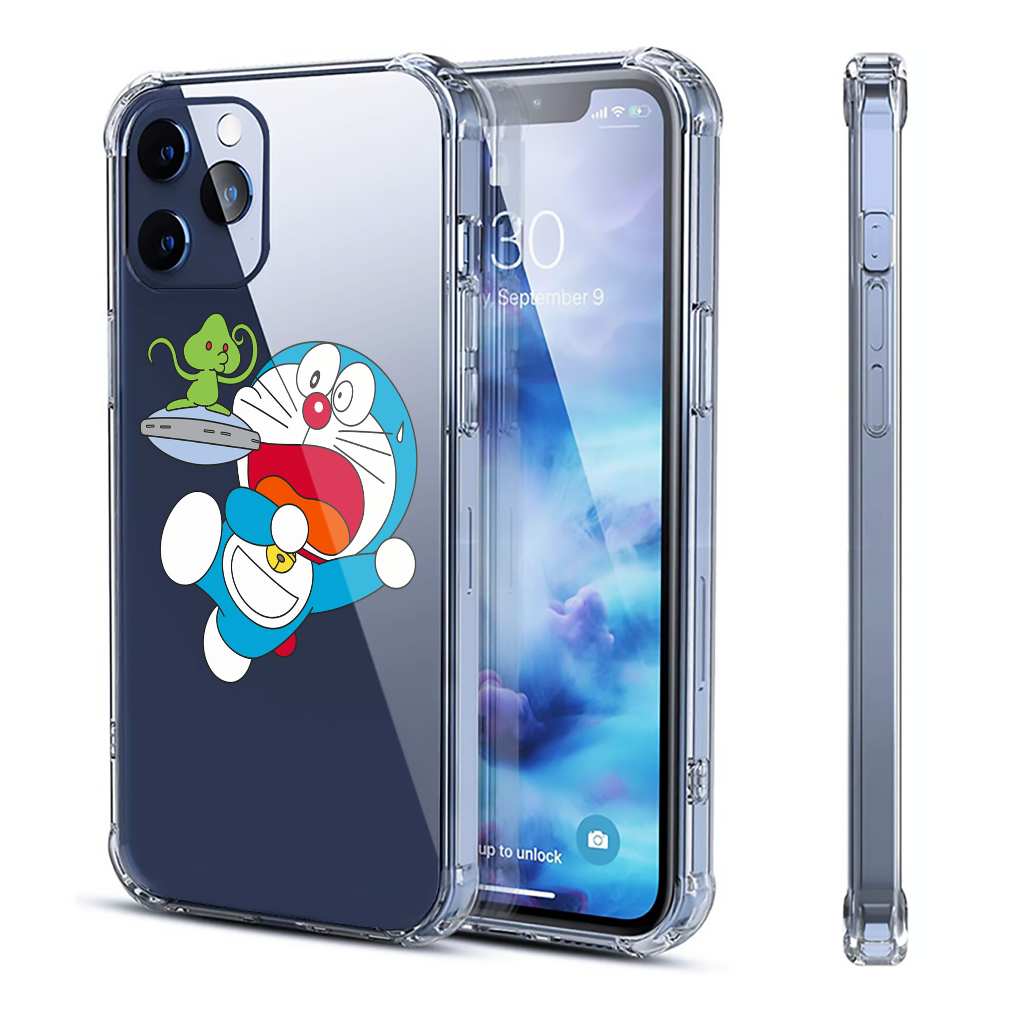 （画像用） ドラえもん Doraemon 【iPhone 12シリーズ対応】透明スマホケース（クリアソフトケース）